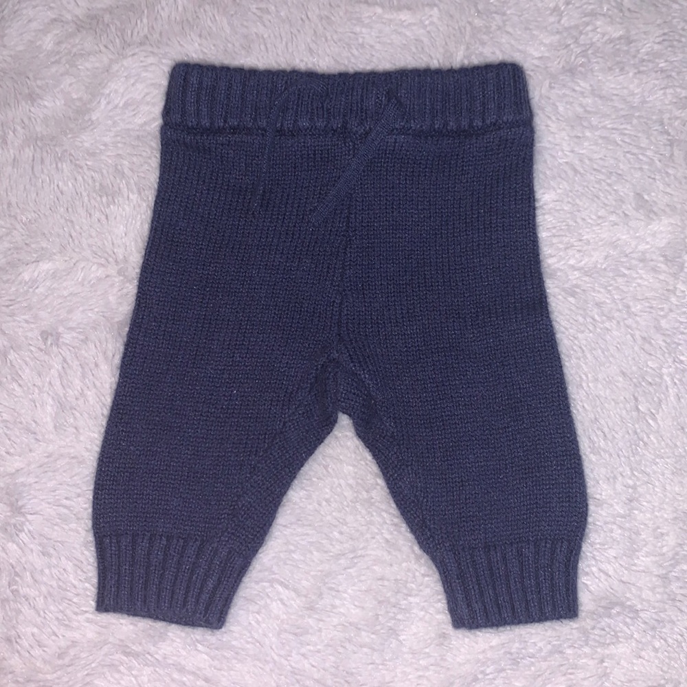 Janie and jack navy knitted pants Newborn